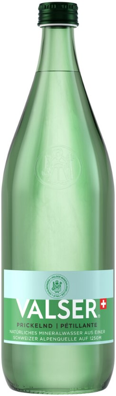 Valser prickelnd Glas