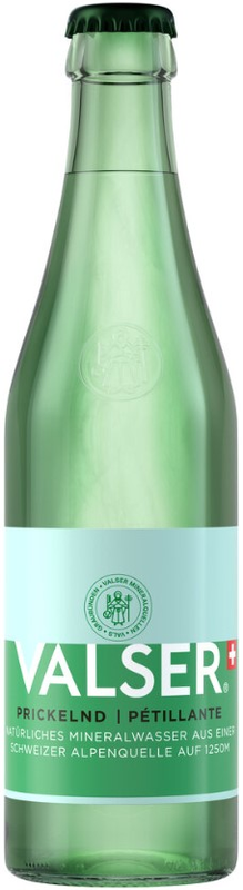 Valser prickelnd Glas