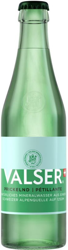 Valser prickelnd Glas