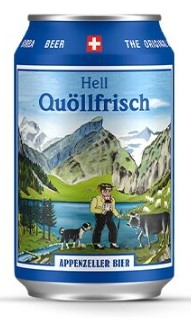 Appenzeller Bier Quöllfrisch Lager hell Dose