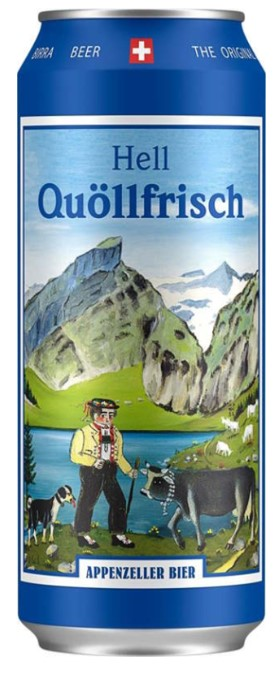Appenzeller Bier Quöllfrisch Lager hell Dose