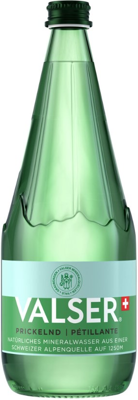 Valser prickelnd Glas