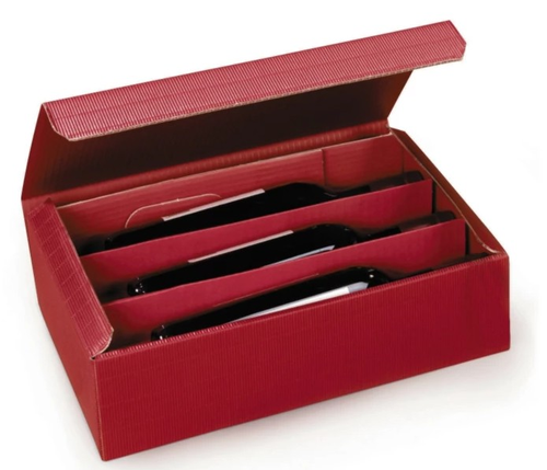 Präsentkarton aus Büttenpapier für 3 Flaschen
(Foto: Symbolbild/Farbe kann varieren)