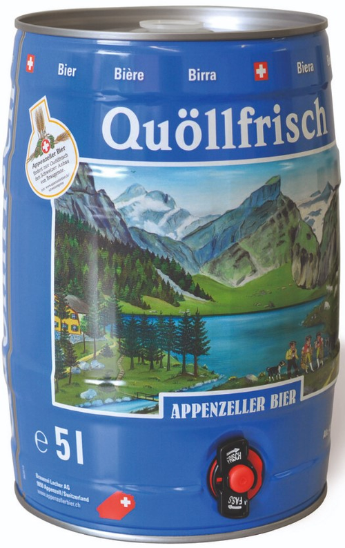 Appenzeller Bier Quöllfrisch Lager hell Partyfass