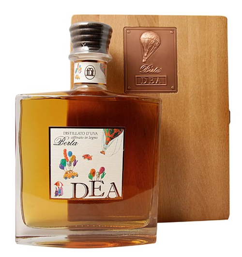 Grappa Berta Dea Distillato d'Uva mit Holzkiste