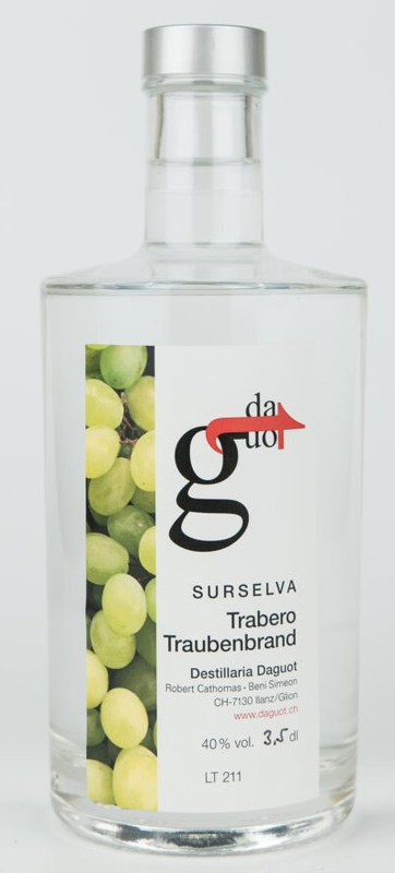 Trabero Traubenbrand, vinars d'iuas clar 40° Destillaria Daguot