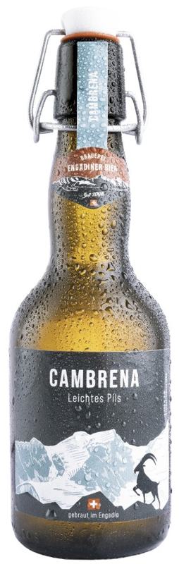 Engadiner Bier Bernina Lager hell Bügel