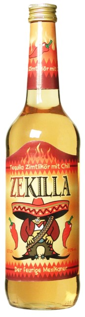 Zekilla Tequila mit Chili Zimtlikör 20° 